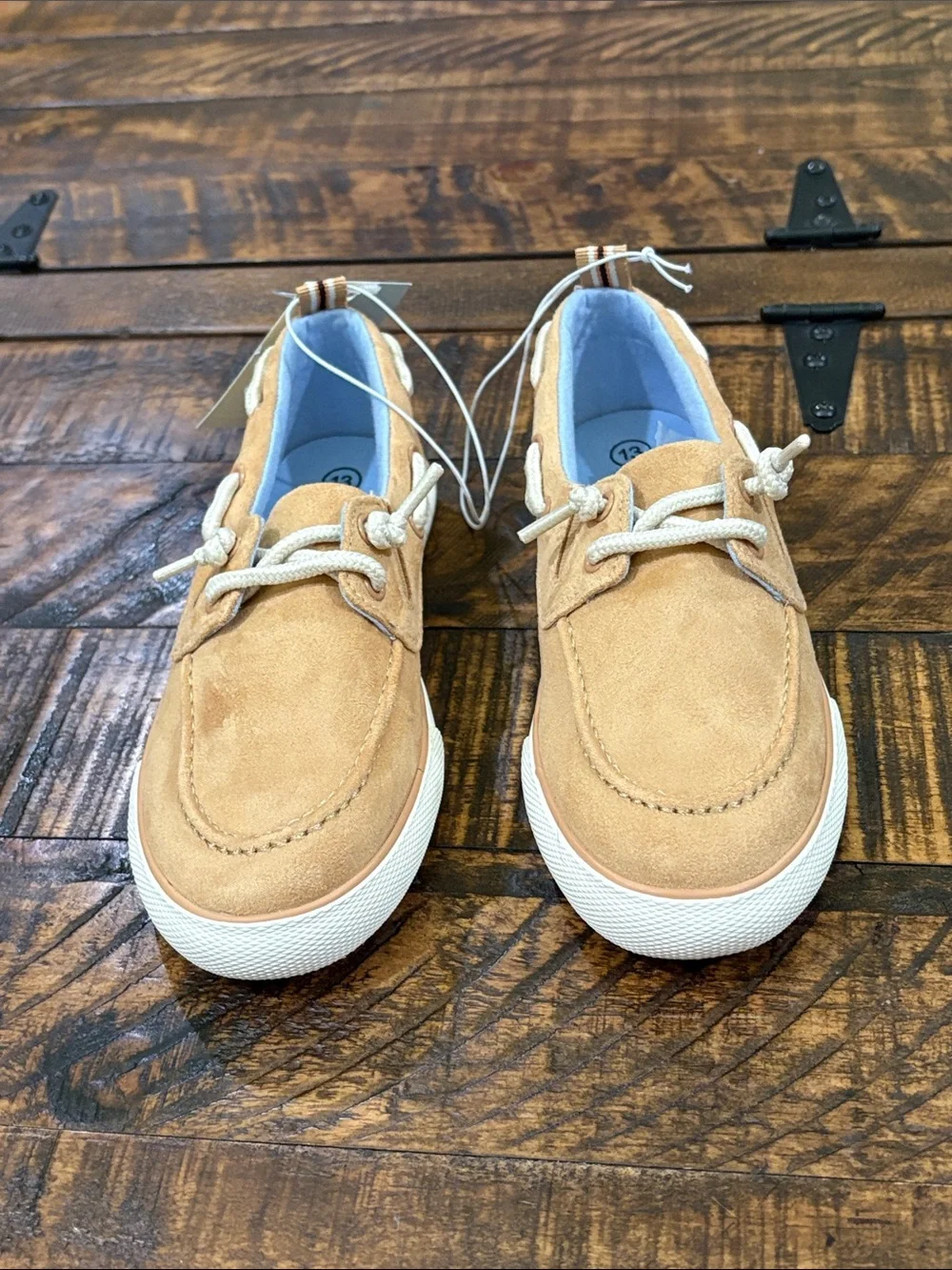 Cat & Jack Kids Suede Boat Shoes in Tan